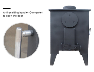 Estufa <span class=keywords><strong>de</strong></span> Leñ<span class=keywords><strong>a</strong></span> Moderna <span class=keywords><strong>de</strong></span> Hierro Fundido con Horno y Cristal - Product Image 3