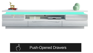 <span class=keywords><strong>Meuble</strong></span> <span class=keywords><strong>TV</strong></span> <span class=keywords><strong>blanc</strong></span> avec lumière LED <span class=keywords><strong>Meuble</strong></span> <span class=keywords><strong>TV</strong></span> de divertissement Table <span class=keywords><strong>TV</strong></span> avec 5 tiroirs <span class=keywords><strong>Meuble</strong></span> de salon - Product Image 2