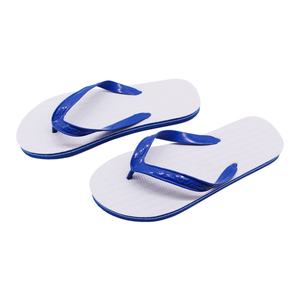 Custom Logo PE Flip Flops <b>Cheap</b> Bulk Promotional Beach Sandals White Blue Rubber <b>Slipper</b> Summer Outdoor Shoes Manufacturer - Product Image 1
