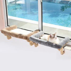 Hamac orthopédique pour chat à fixer sur fenêtre, étagère en bois pour chats de petite et grande taille, chatons, siège suspendu pour animaux de compagnie - Product Image 6