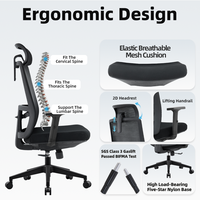 Vente directe d'usine chaise de travail en maille à dossier haut chaise pivotante ergonomique chaise de bureau en maille tournante d'ordinateur pour salle de réunion