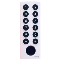Serrure de porte CDONLOCK en acier inoxydable/acier avec empreinte digitale et mot de passe, en matériau ABS et alimentation par batterie/type-C