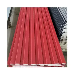 High-End Polyurethane Sandwich Panel outdoor wall paneling sheet panel metal wall siding for Steel Structure Building