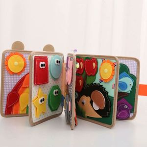 2024 New Montessori Toys Deer Quiet Soft Cloth Toddler Toddlers <b>Book</b> Felt Busy Board Basic Skills - Product Image 4