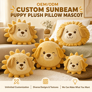Cuscino Peluche Personalizzato con Logo, Cucciolo Sunbeam, Giocattolo Morbido, Mascotte, OEM ODM, Decorazione Casa, Regalo, Produttore, Vendita all'Ingrosso, Promozione - Product Image 2