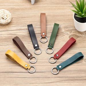 Wholesale Promotional Gift Strap Key Holder <b>Custom</b> Metal Luxury Colorful Pu Leather <b>Keychain</b> - Product Image 2