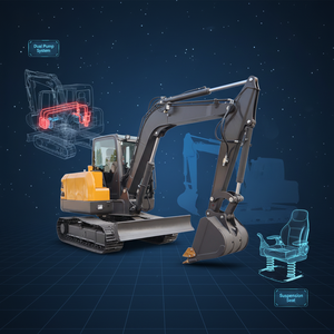 Mini-excavatrice sur chenilles de 1500 kg avec moteur EPA, climatiseur, boîte de vitesses et PLC pour la construction - Product Image 1
