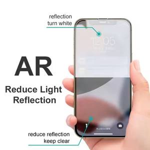 ฟิล์มกระจกนิรภัยแบบ AR ป้องกันแสงสะท้อน สำหรับ iPhone15 16 17 18 ความคมชัดสูง AR 95% 9H 2.5D ฟิล์มป้องกันแบบซิลค์สกรีน - Product Image 2