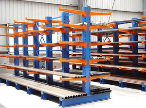 Étagère à tubes cantilever en acier robuste Jincanglian JCL-CH01 jaune et bleu, protégée contre la corrosion, pour entrepôt - Product Image 2