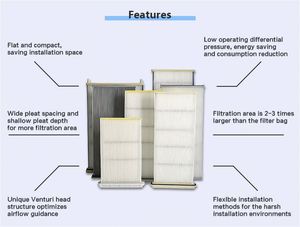 Venting Bộ lọc yếu tố được sử dụng cho tất cả khô không dính bụi Collector phẳng Bảng điều chỉnh Bộ lọc Cartridge - Product Image 5