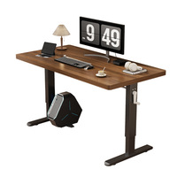 Bureau de travail à domicile moderne, réglable en hauteur avec fonction de réglage manuel par manivelle, table de jeu pour le travail debout