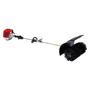 Handheld Gas Sweeper with 2.3HP 2-Stroke Engine for Snow Sweeping on Driveways Turf Lawns Artificial Grass Sports Application