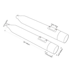 Double silencieux d'échappement TCMT XF2906H03-03-E pour Harley Touring Road Glide 1995-2016 - Product Image 5