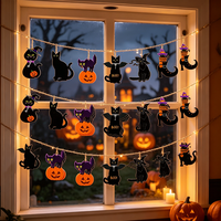 10 bannières en bois noires pour Halloween, motifs de citrouilles et de sorcières. Pour les fêtes, la récolte, les mariages. Suspendez n'importe où.