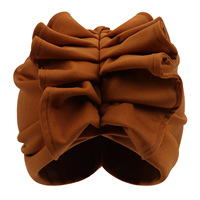 Gorros Turbante con Volantes y Flores para Mujer, Gorro Africano, Pañuelo para la Cabeza, Turbante Elástico de Color Sólido, Gorro Musulmán, Sombrero Indio, Novedad 2025