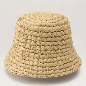 <b>Hats</b> Made with Raffia Weaving Craftsmanship Such As <b>Straw</b> <b>Hats</b> and Bucket <b>Hats</b> Are Suitable for Girls with Short Hair - Product Image 5