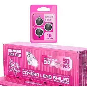 Colorato Glitter diamante posteriore della <span class=keywords><strong>fotocamera</strong></span> protettore per <span class=keywords><strong>iPhone</strong></span> 16 15 <span class=keywords><strong>Pro</strong></span> <span class=keywords><strong>Max</strong></span> 14 Cover anello in metallo per la <span class=keywords><strong>fotocamera</strong></span> proteggi schermo dell'obiettivo - Product Image 3