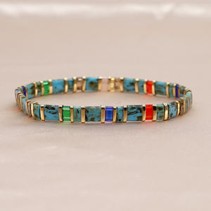 Bracelets unisexes faits à la main de style bohème, bracelets élastiques, perles <span class=keywords><strong>Tila</strong></span> 2026, bijoux inspirés de la plage, perles pour femmes - Product Image 1