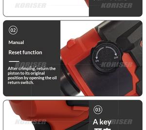 เครื่องมือจีบสายไฮดรอลิก CM-300 คีมจีบสายไฟฟ้าขนาดเล็ก จีบสายชาร์จได้ - Product Image 6