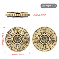 Métal 7-en-1 épée Roulette dés Spinner avec boîte-cadeau pour jeu de société Party Favors - RPG boussole dés pour cadeau de divertissement
