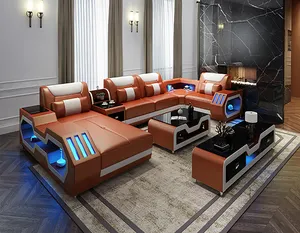 Conjunto de sofás modernos seccionales fuya, conjunto de sofás grandes de cuero puro para sala de estar, erupioun, chesterfield