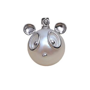 Colgante de Plata S925, Accesorio de Perla Barroca, Collar de Panda, Cuentas Irregulares Versátiles, Componentes de Joyería DIY de Moda - Product Image 5