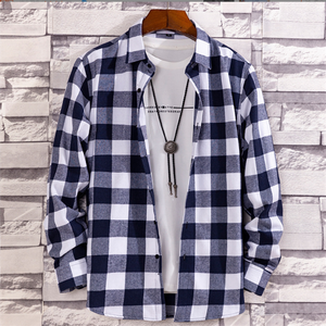 <span class=keywords><strong>Chemise</strong></span> à <span class=keywords><strong>carreaux</strong></span> <span class=keywords><strong>rouge</strong></span>, <span class=keywords><strong>noir</strong></span> <span class=keywords><strong>et</strong></span> bleu décontractée pour <span class=keywords><strong>homme</strong></span>, <span class=keywords><strong>chemise</strong></span> à manches longues infroissable, sans repassage, version coréenne, coupe ajustée - Product Image 4