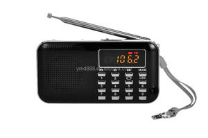 Mini Radio FM Digital de Bolsillo, Radio Portátil Recargable por USB <span class=keywords><strong>con</strong></span> Altavoces, Reproductor de Audio Multifuncional para el Corán, la Biblia y la Súplica Gurbani - Product Image 4