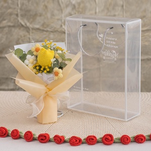 Ramo de Tulipanes y Rosas Tejidas a Crochet, Hechas a Mano, en Caja de Regalo para el Día de la Madre, Navidad, Decoración para el Hogar y Bodas - Product Image 5
