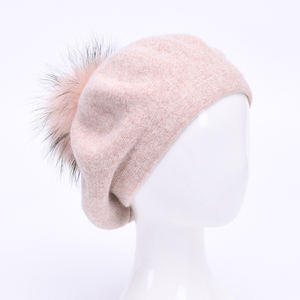 Français Automne Bébé Filles Garçons Hiver <span class=keywords><strong>Béret</strong></span> Chapeau Mignon Pom Pom En Plein Air De Luxe Double Couche En Gros Cachemire Tricoté Enfants <span class=keywords><strong>Béret</strong></span> - Product Image 6