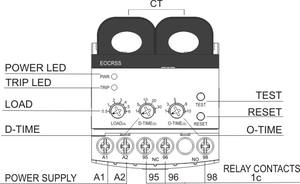 Samwh-dsp EOCRSS (tipo estándar) (5-60A) (Un:180-460VAC), relé de protección térmica, relé de sobrecarga - Product Image 3