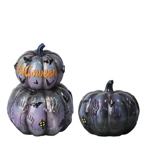 Redeco-accesorios para fiesta de Halloween, calabaza de resina, decoraciones