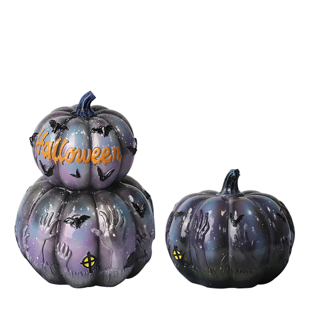 Redeco Halloween Party Accessories Resin Pumpkin for Halloween Decorations