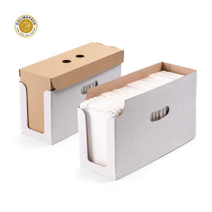 จานกระดาษคราฟท์สำหรับอาหารแบบใช้แล้วทิ้ง OOLIMAPACK รูปทรงสี่เหลี่ยมผืนผ้า ขนาด 6 นิ้ว สำหรับอาหารเรียกน้ำย่อย - Product Image 2