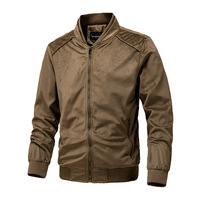 Veste bomber décontractée en polyester fin pour le printemps et l'automne, coupe ajustée, style streetwear polyvalent