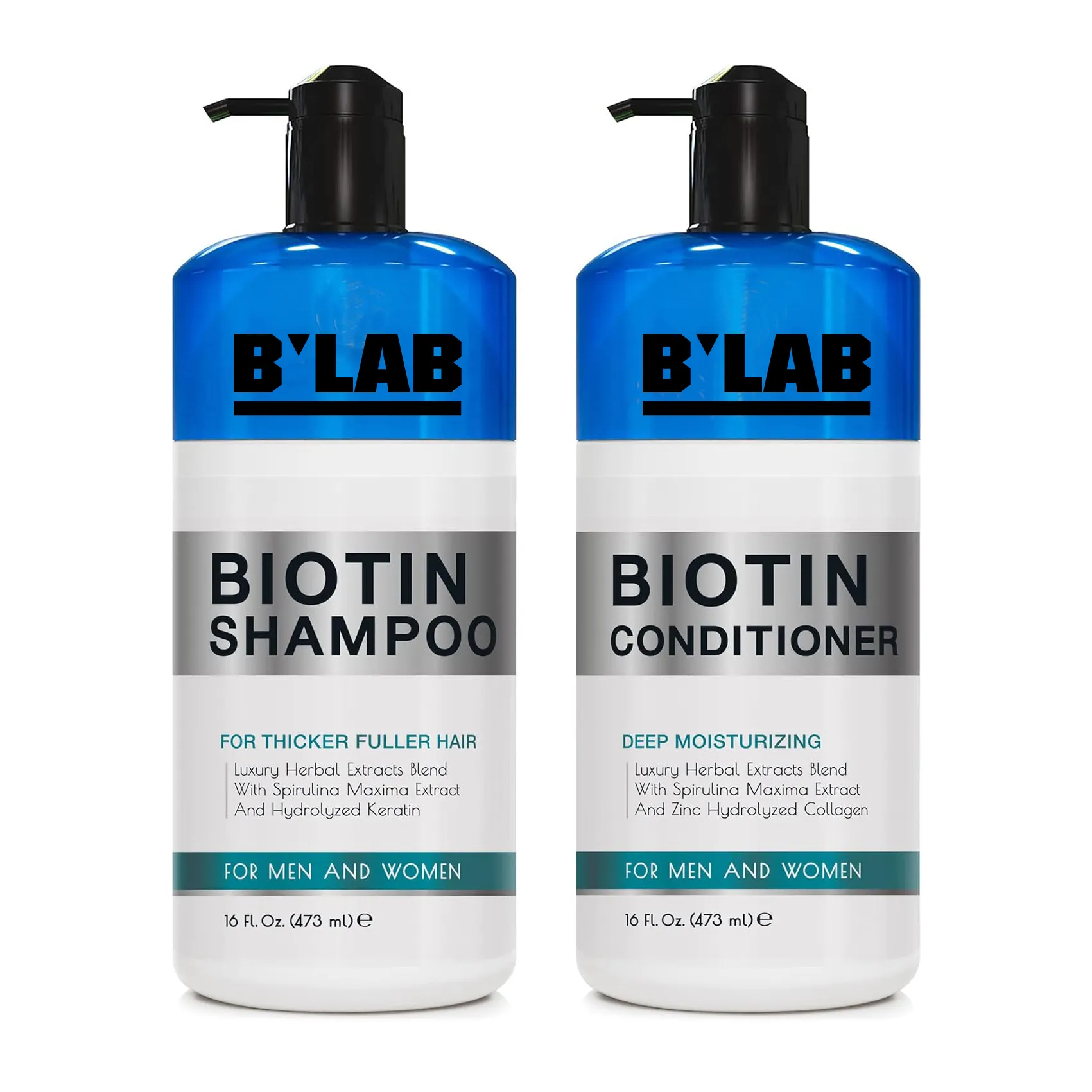 Shampoo e condicionador hidratante de ervas para homens e mulheres, biotina e queratina, colágeno e biotina de marca própria OEM/ODM por atacado