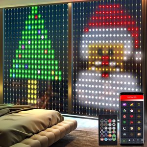 Guirlandes lumineuses intelligentes à pixels RGB, 400 LED, contrôlées par application, en plastique pour <span class=keywords><strong>extérieur</strong></span>, indice <span class=keywords><strong>de</strong></span> protection IP65, texte programmable, décoration féerique <span class=keywords><strong>de</strong></span> <span class=keywords><strong>Noël</strong></span> - Product Image 1