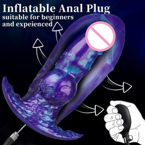 Gode anal en silicone pour hommes gays, grand godemichet anal <span class=keywords><strong>gonflable</strong></span> et portable avec base en T sûre, design de monstre fantastique - Product Image 2