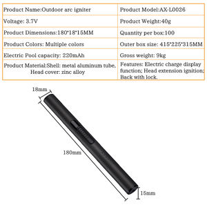 Thép không gỉ Windproof điện USB ánh sáng Wick phụ kiện công cụ Thuốc lá nhẹ hơn cho cắm trại - Product Image 6