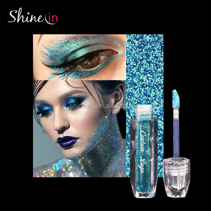 Großhandel Easy Makeup Shimmer Glitter Lidschatten Diamant Langlebiger flüssiger Glitter Kunden spezifische Verpackung OEM & ODM Wet 50 Pcs