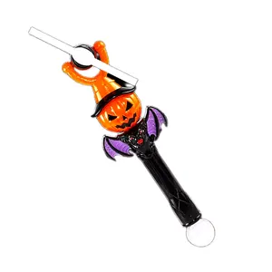 Juguete de Halloween con luz Led para niños, molino de viento para Día de Halloween, parpadeante y musical, novedad