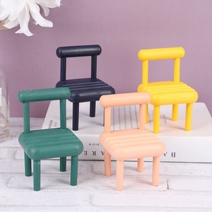 Mini Detachable Stool Phone Holder Cute Desktop Chair Ornament <b>Small</b> Chair Phone Stand Plastic Cartoon <b>Desk</b> Use - Product Image 4