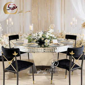 Table de salle à manger rectangulaire moderne en acier inoxydable doré/doré rose avec plateau en verre pour la maison, l'hôtel, l'extérieur et les appartements - Product Image 3