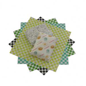 Custom Logo Printed Waxed <b>Greaseproof</b> PE Coating Recyclable Sandwich Bread Food Wrap for Burger Cake Packaging Restaurant - Product Image 5