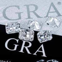 5 karat 9x11mm Radyant Kesim Beyaz DEF/GH Berraklık VVS  Parlak Kesim Beyaz Mozanit Ham Taş Gevşek Taş