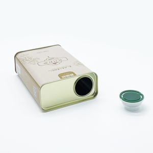 Boîte en fer blanc vide de 550 ml de qualité alimentaire pour l'huile de lin ou l'huile d'olive avec couvercle - Product Image 3