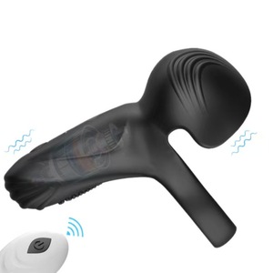Masseur de prostate électrique portable en silicone IPX7, anneau vibrant pour l'éjaculation anale, <span class=keywords><strong>vibromasseur</strong></span> pour jouets anaux pour adultes - Product Image 2