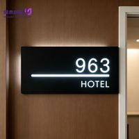 Numéros de maison 3D personnalisés en acrylique éclairés par LED, lettres en acier inoxydable épaisses, pour bars, hôtels, hôpitaux, écoles, bâtiments, montage mural