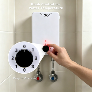 Calentador de Agua Eléctrico Instantáneo de Plástico de 5300W con Control de Perilla, <span class=keywords><strong>Temperatura</strong></span> Constante, Ahorro de Energía y Pantalla en Inglés para Uso Doméstico - Product Image 2