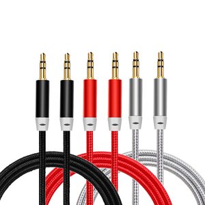 Nylon 3.5mm Audio Cable 3.5 Male to Male Stereo <b>for</b> Car Cellphone Headset Speaker <b>Microphone</b> - Product Image 1